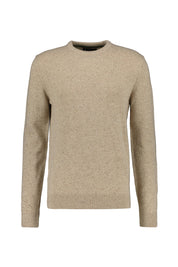 Melierter Strickpullover - ST51-Stone - Braun