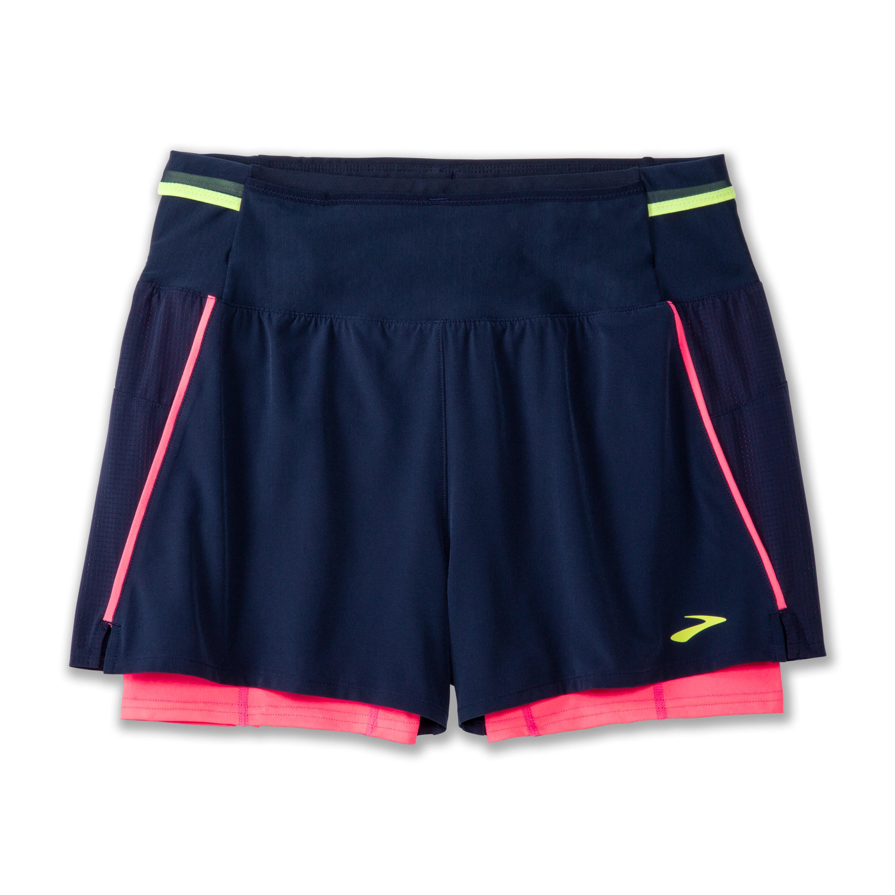 2-in-1 Laufshorts - 439-439 Navy/Neo Pink - Blau