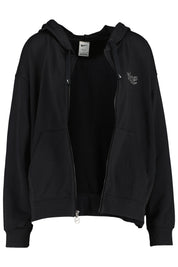 Sweatjacke - 010-BLACK/WHITE - Schwarz