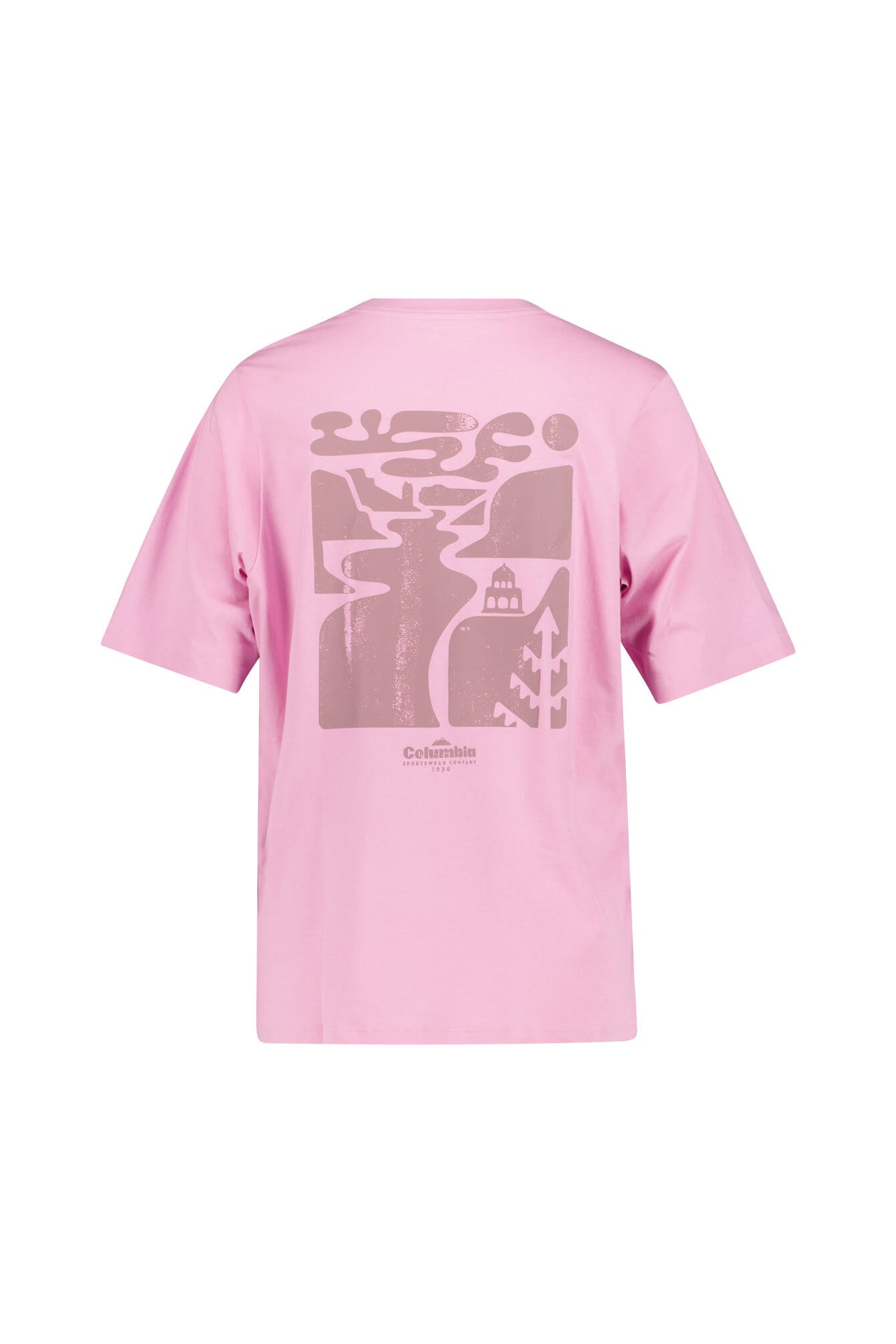 T-Shirt mit Rückenprint - 561-Cosmos, Simple Gorge - Pink