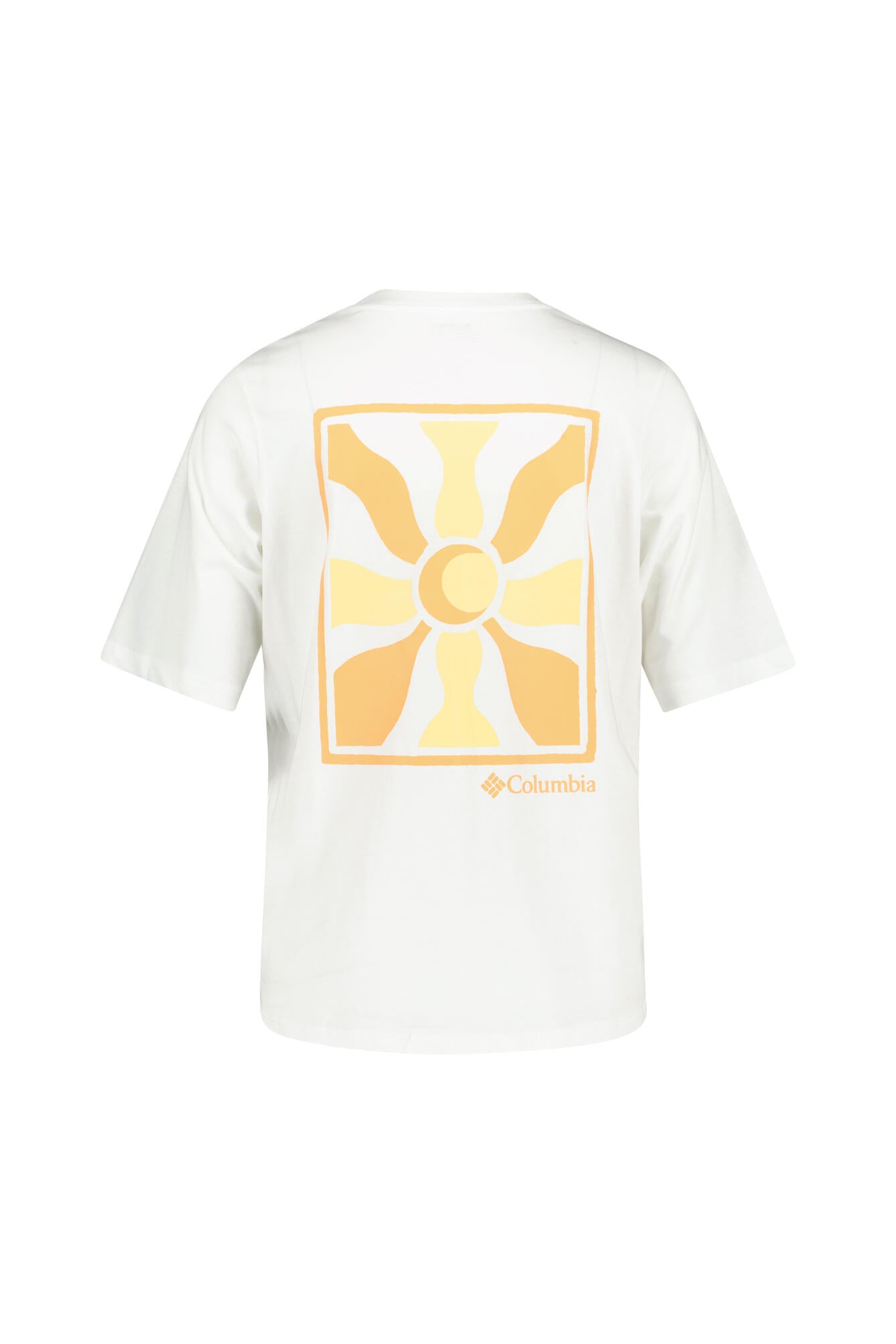 T-Shirt mit Rückenprint - 102-White, Wavy Rays - Weiß