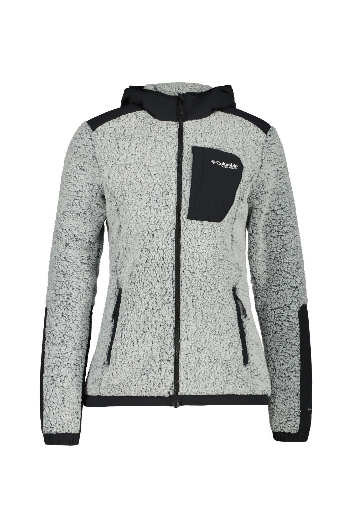 Fleecejacke ARCTIC CREST™ SHERPA - 100-White, Black - Grau