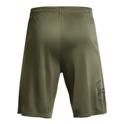 Funktionsshorts mit Logoprint - 390-MARINE OD GREEN - Grün