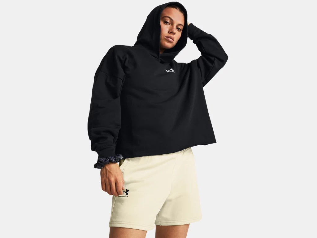 Cropped Sweatshirt - 001-BLACK - Schwarz