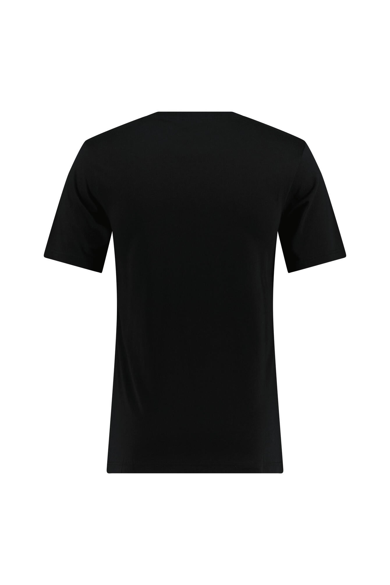 T-Shirt mit Logostick - 010-BLACK - Schwarz