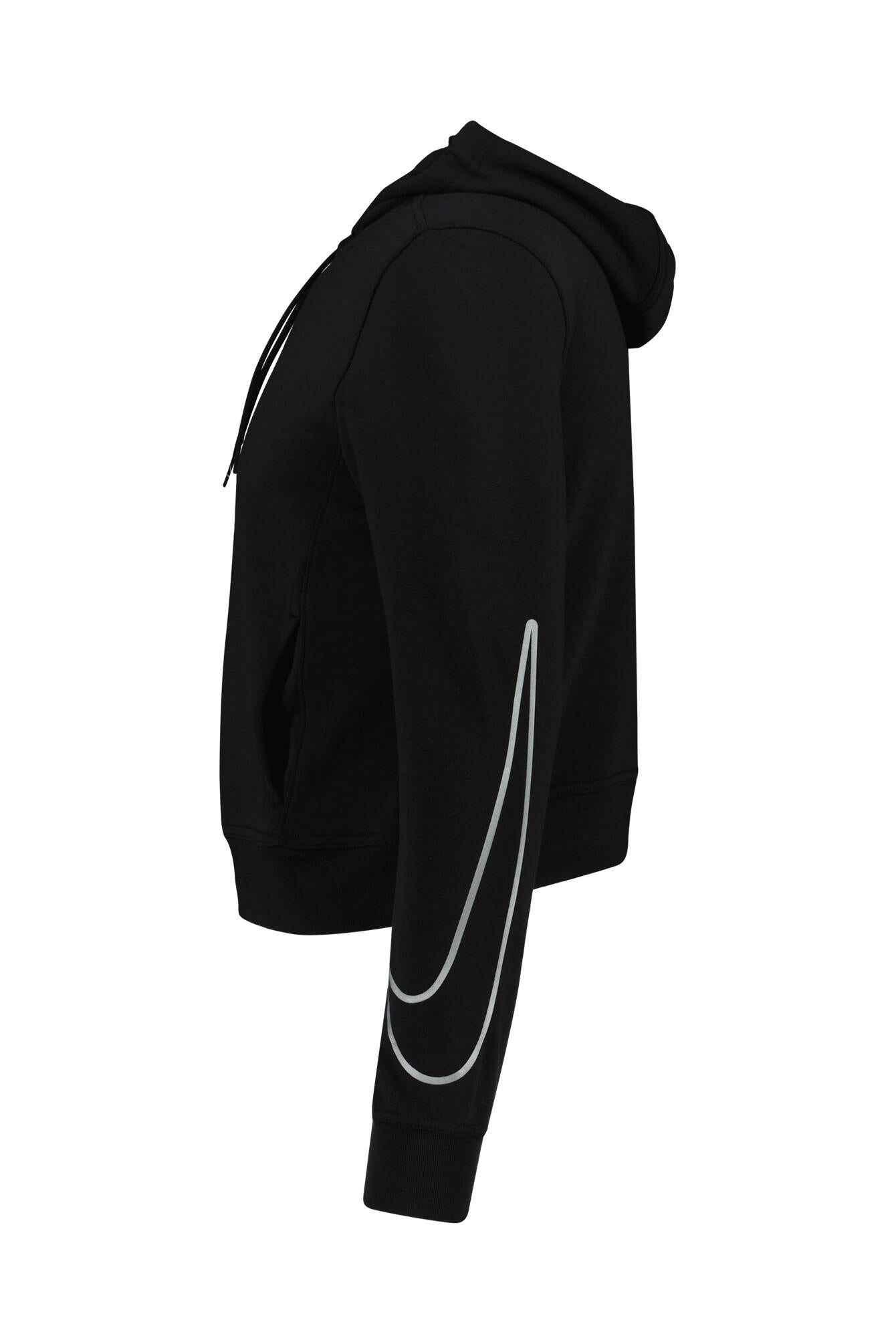 Hoodie mit Logoprint - 010-BLACK/METALLIC SILVER - Schwarz