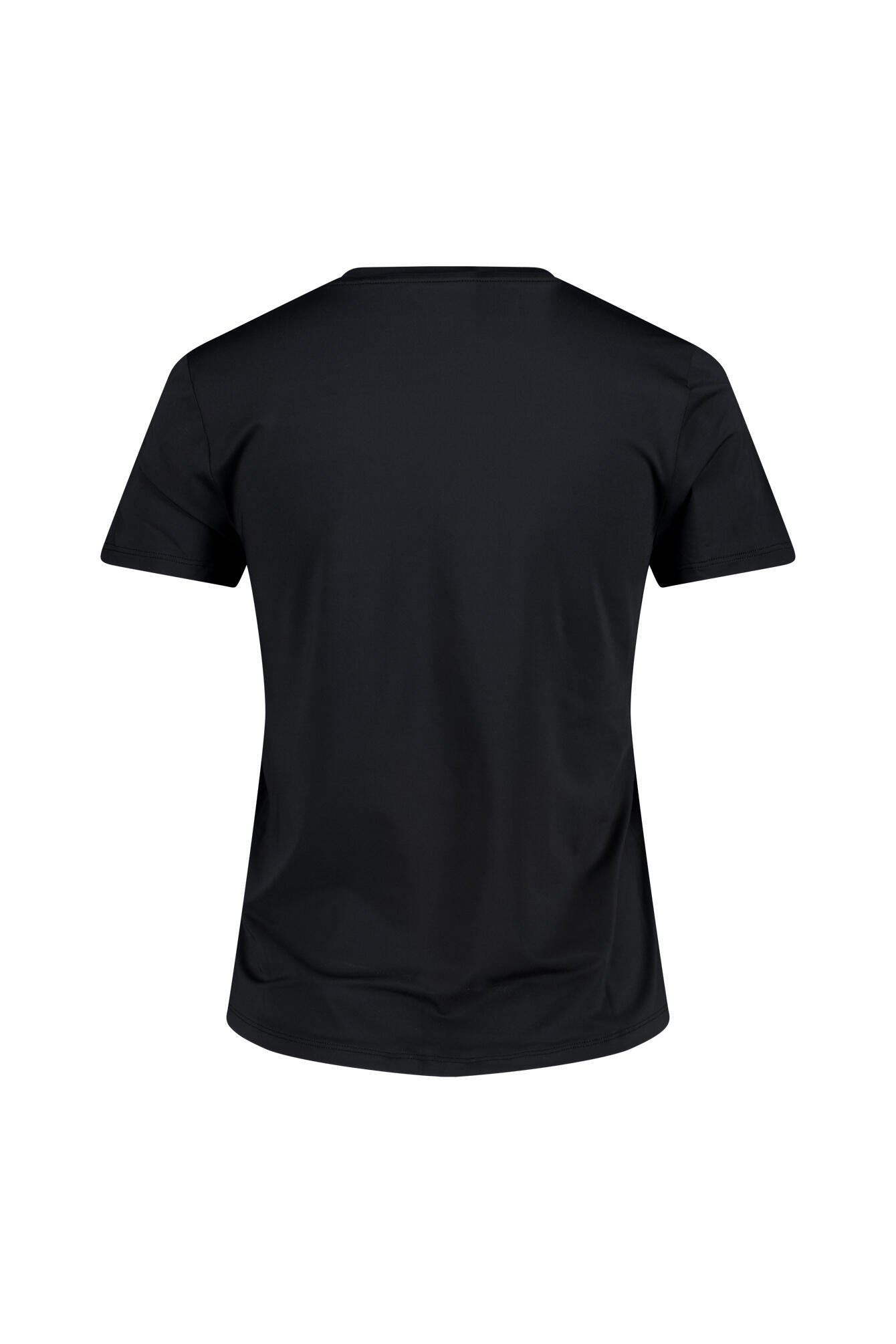 Fitness-Shirt mit Logoprint - 010-BLACK/WHITE - Schwarz | Weiß