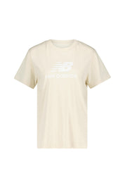 T-Shirt mit Logoprint - LIN-Linen - Beige