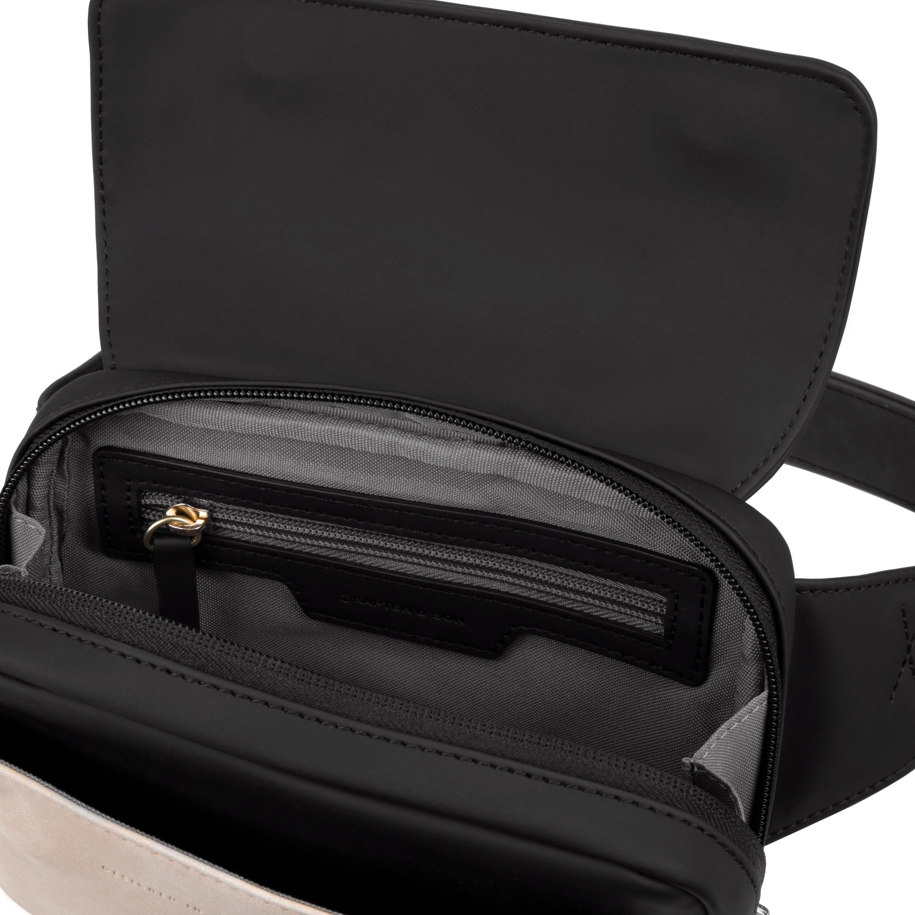 Bauchtasche Visby - Cream Black - Schwarz