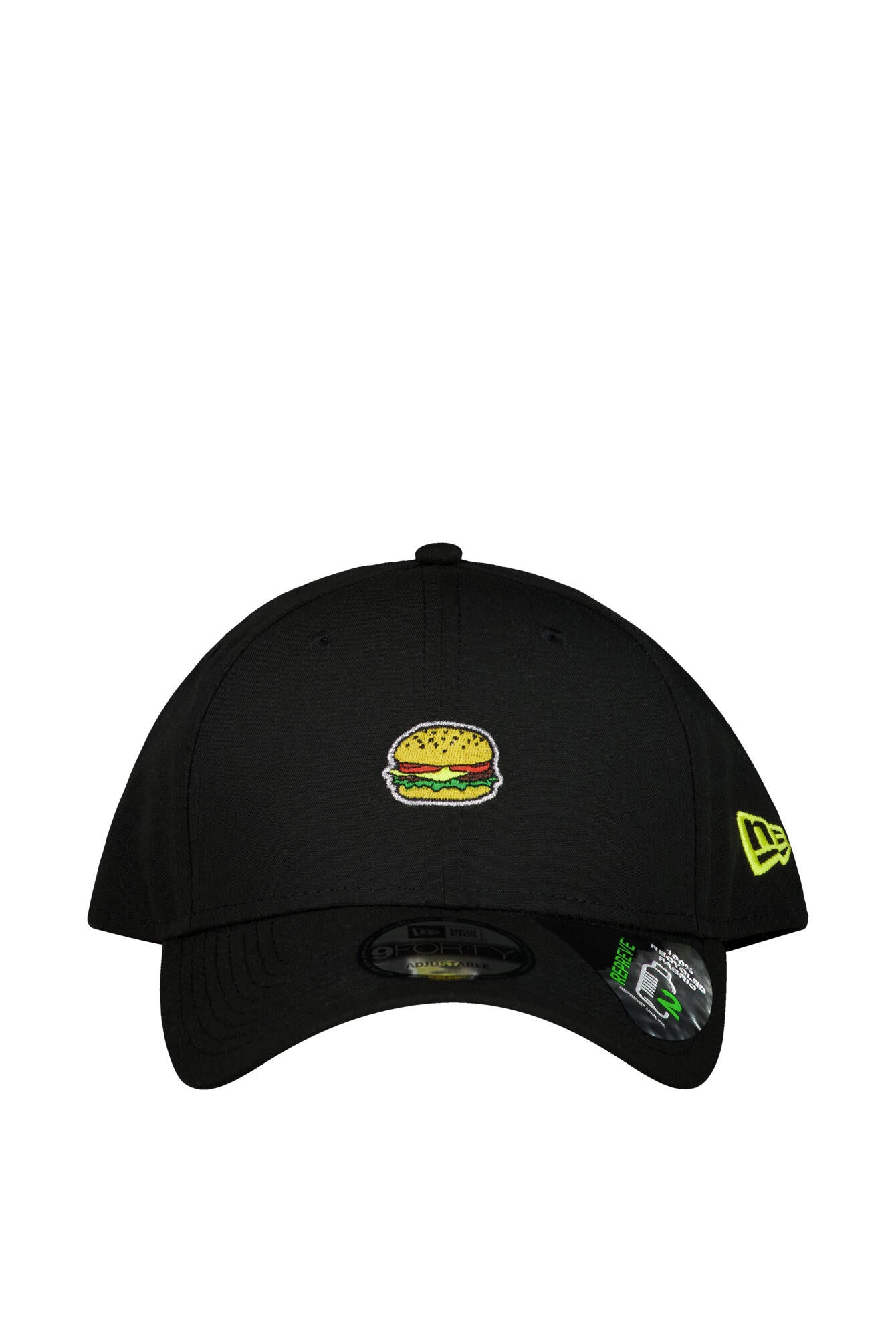 Cap mit Burger-Stickerei - ka - Schwarz