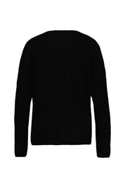 Strickpullover mit V-Neck - 801 Black - Schwarz