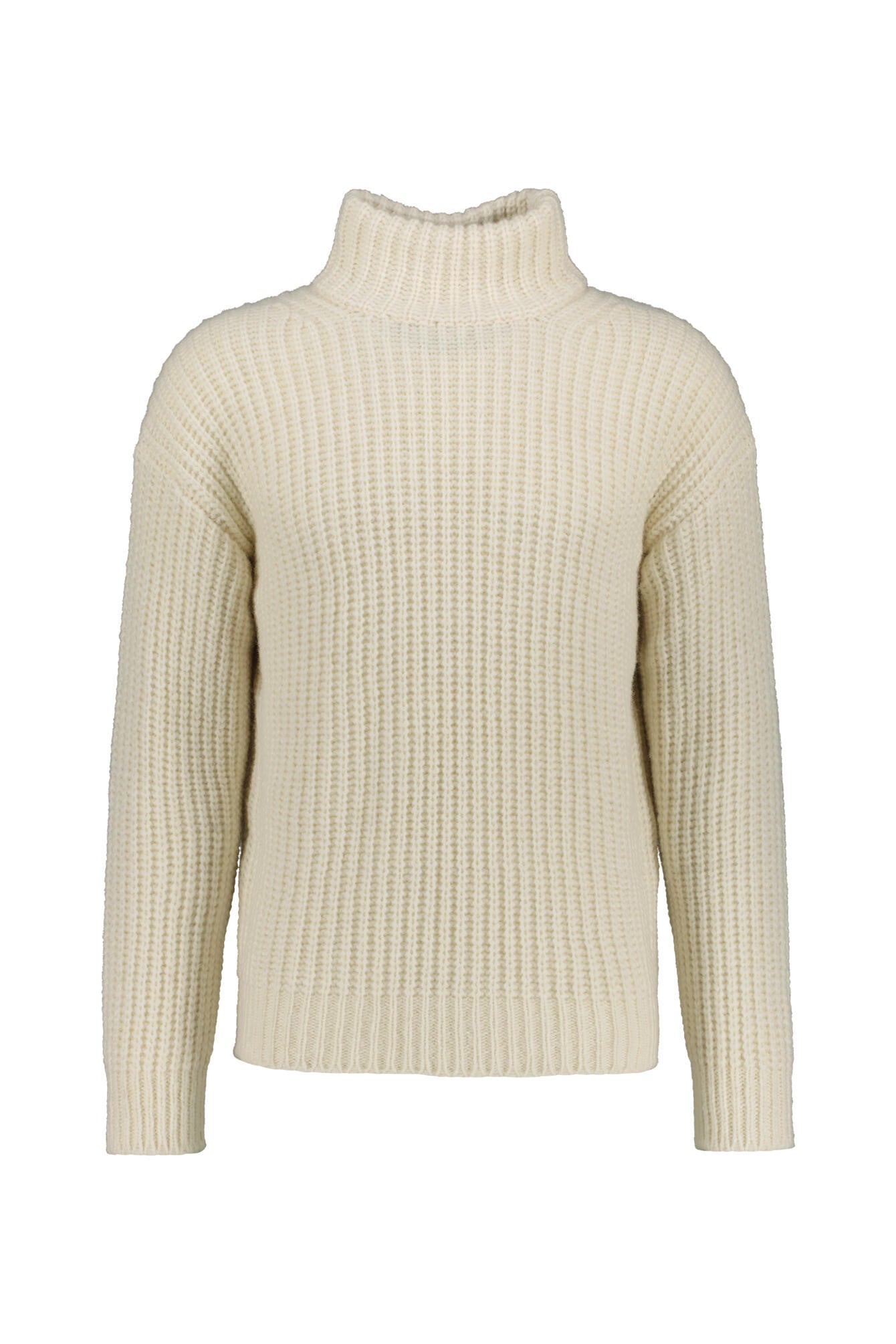 Strickpullover mit Rollkragen - Ecru - Creme