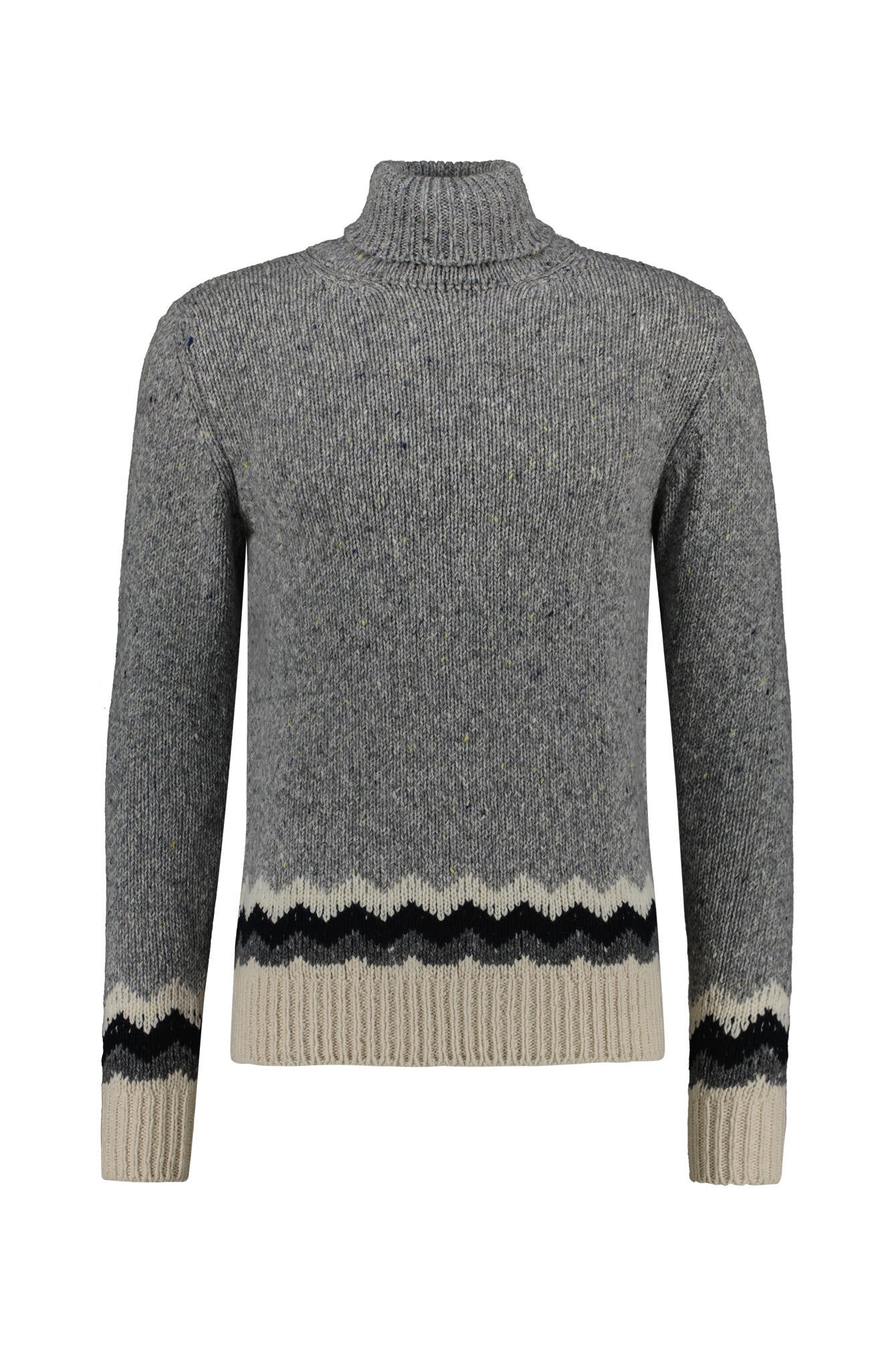 Rollkragenpullover  aus Wollmix - 130002 Grigio - Grau