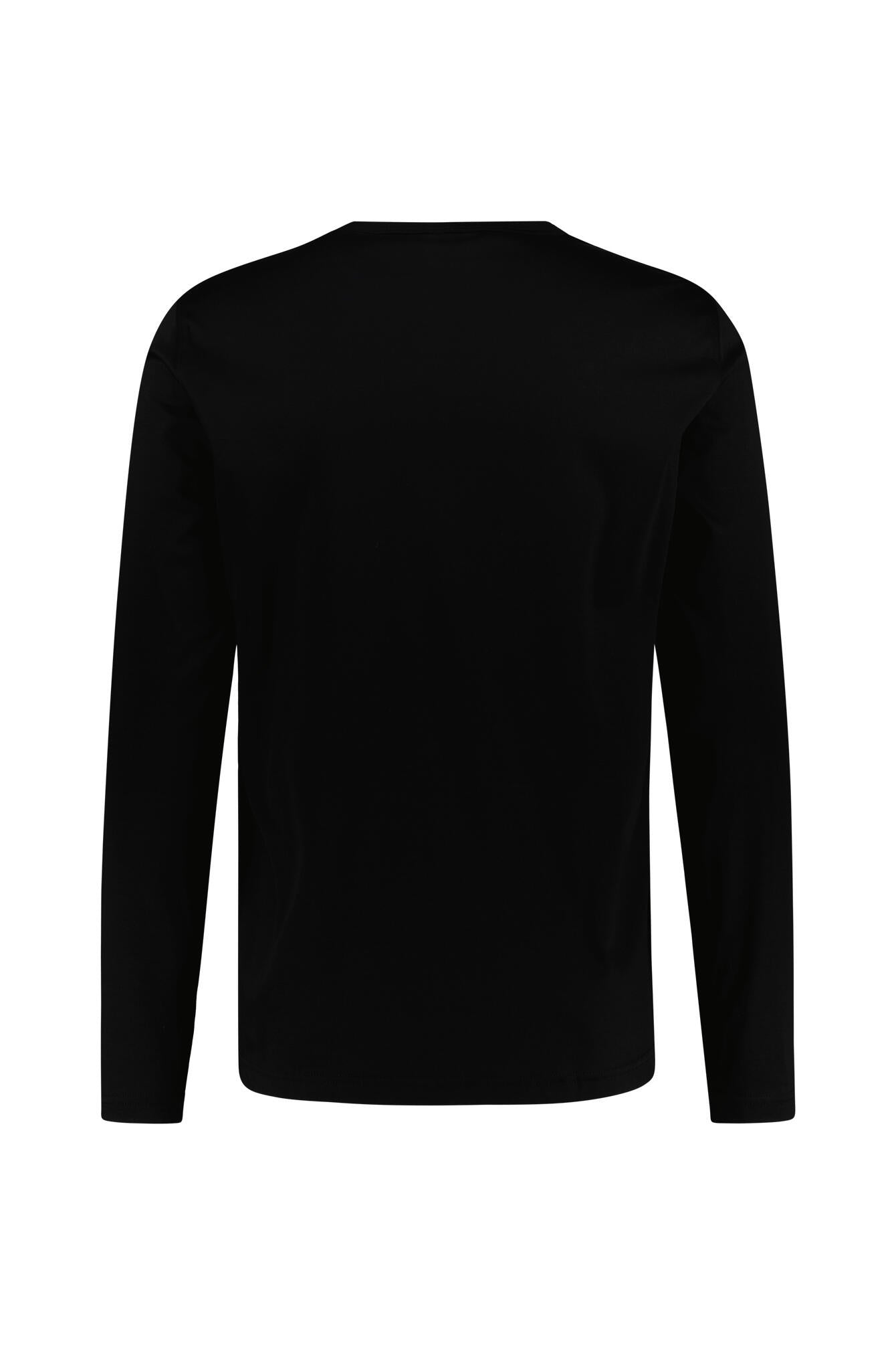 Langarmshirt - 801 Black - Schwarz