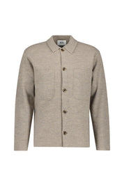 Overshirt aus Wolle - Khaki - Beige