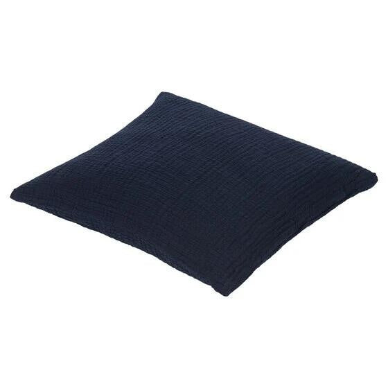 Musselinkissen 50 x 50 cm - Navy - Blau