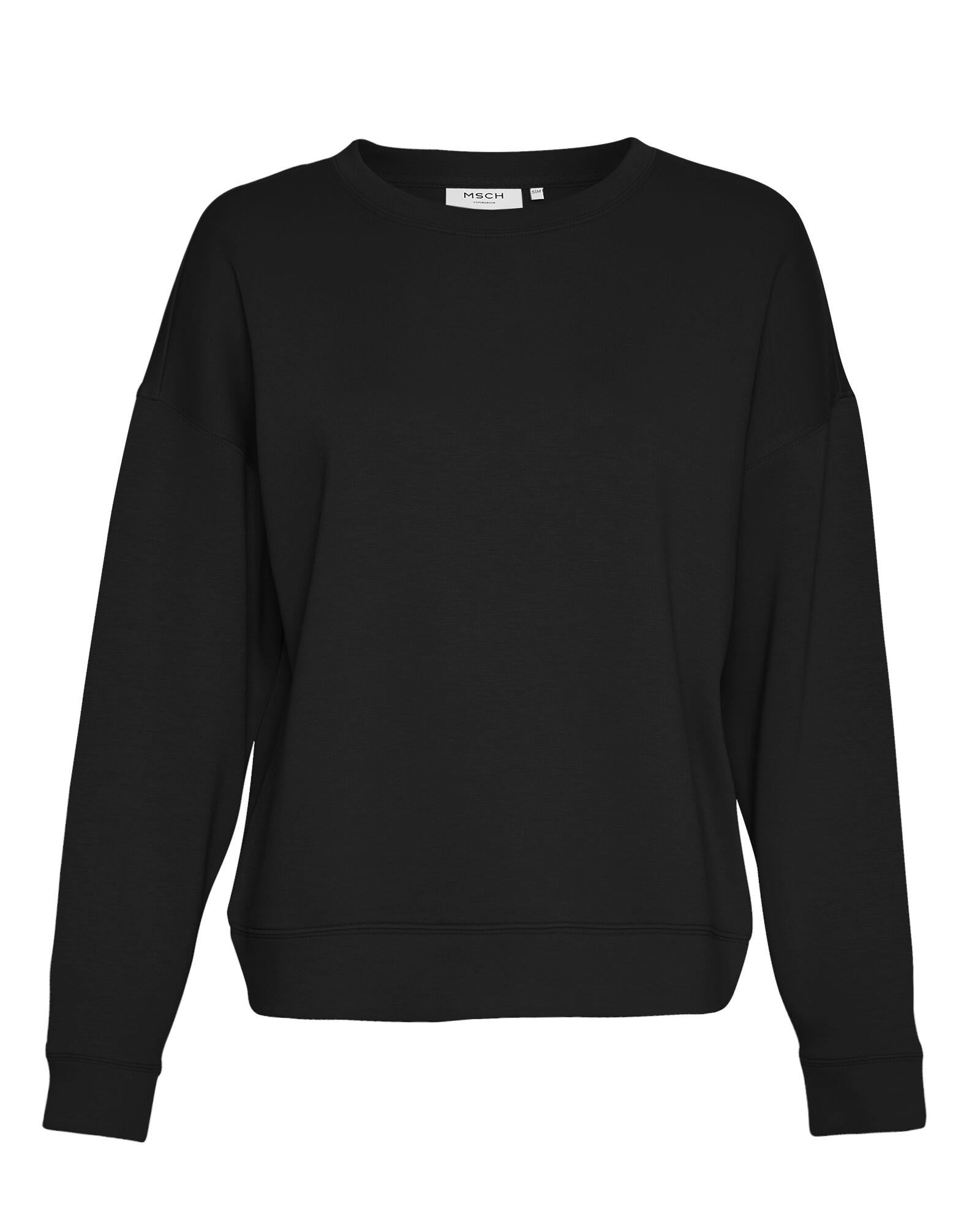 Sweatshirt mit Viskose - Black - Schwarz