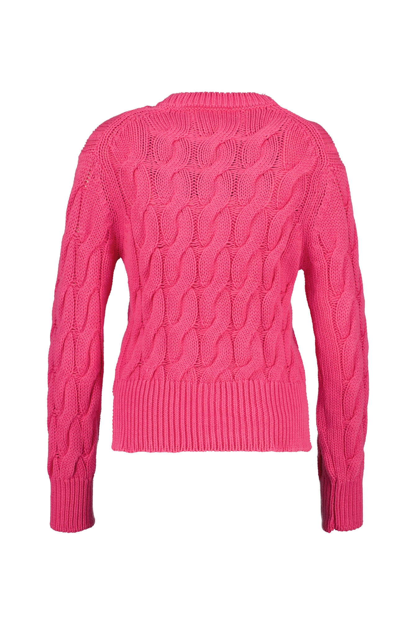 Strickpullover in Zopfstrick-Optik - Pink - Pink