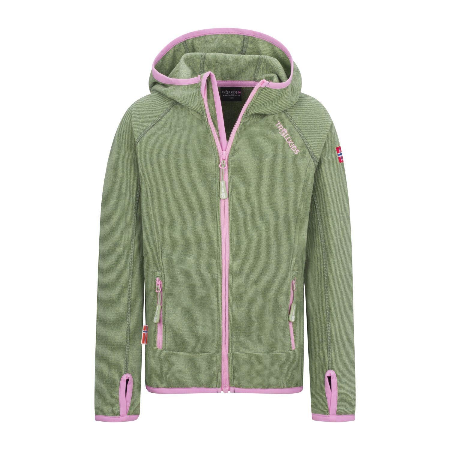 Fleecejacke Sandefjord - Pistachio Green/Wild Rose - Grün | Rosa