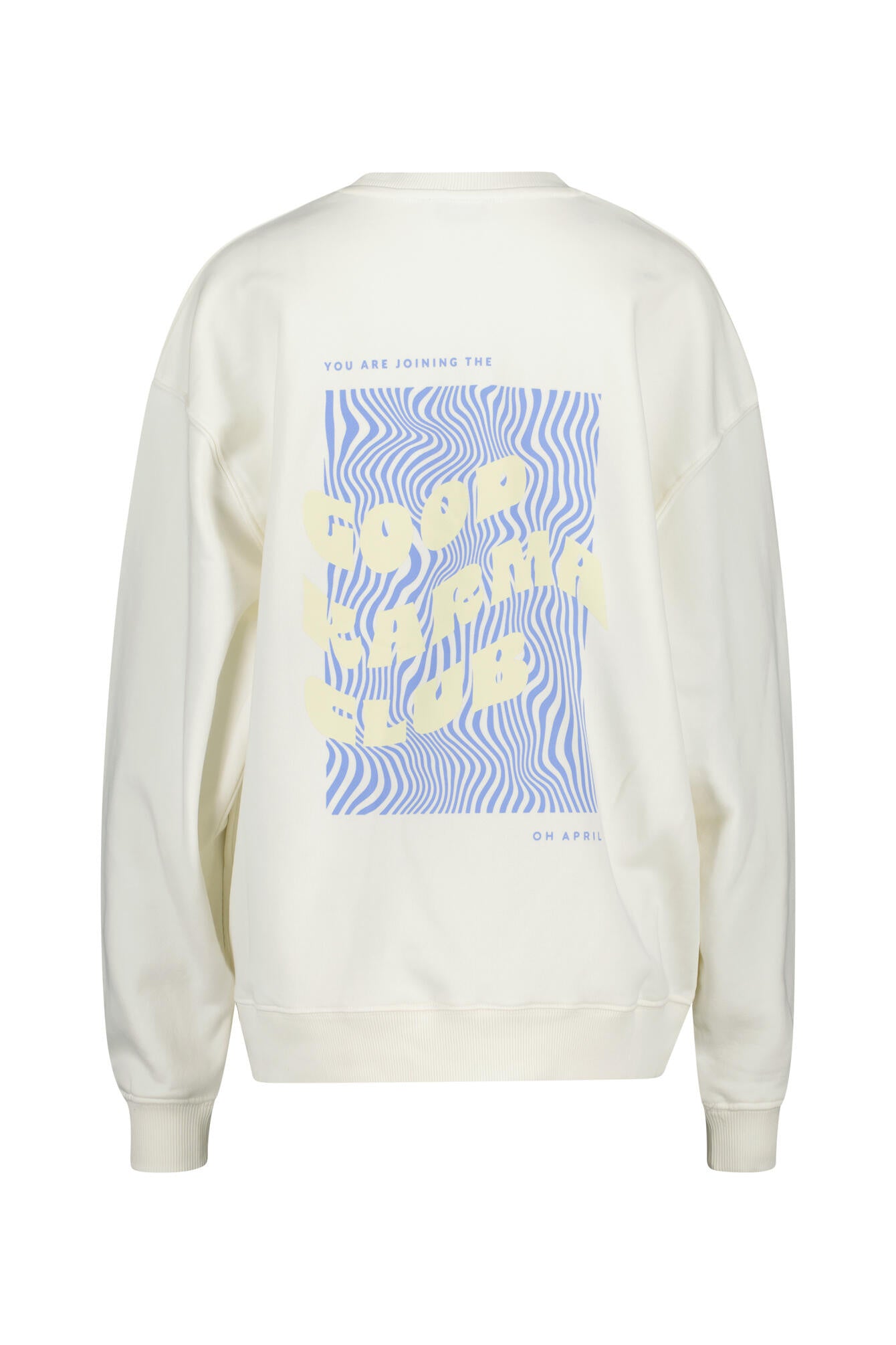 Oversized Sweatshirt Good Karma Club - Offwhite - Creme