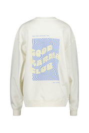 Oversized Sweatshirt Good Karma Club - Offwhite - Creme