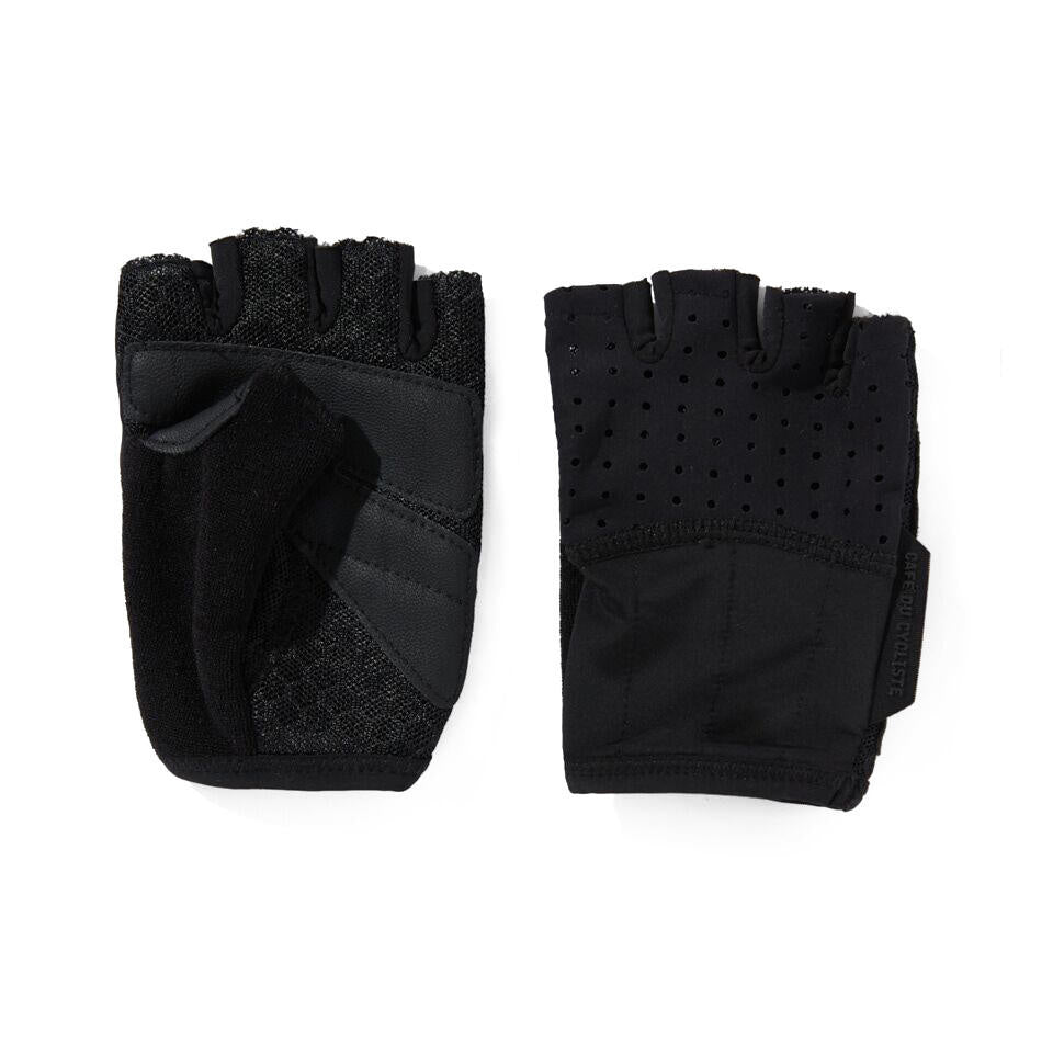 Halbe Fahrrad-Handschuhe - Black - Schwarz