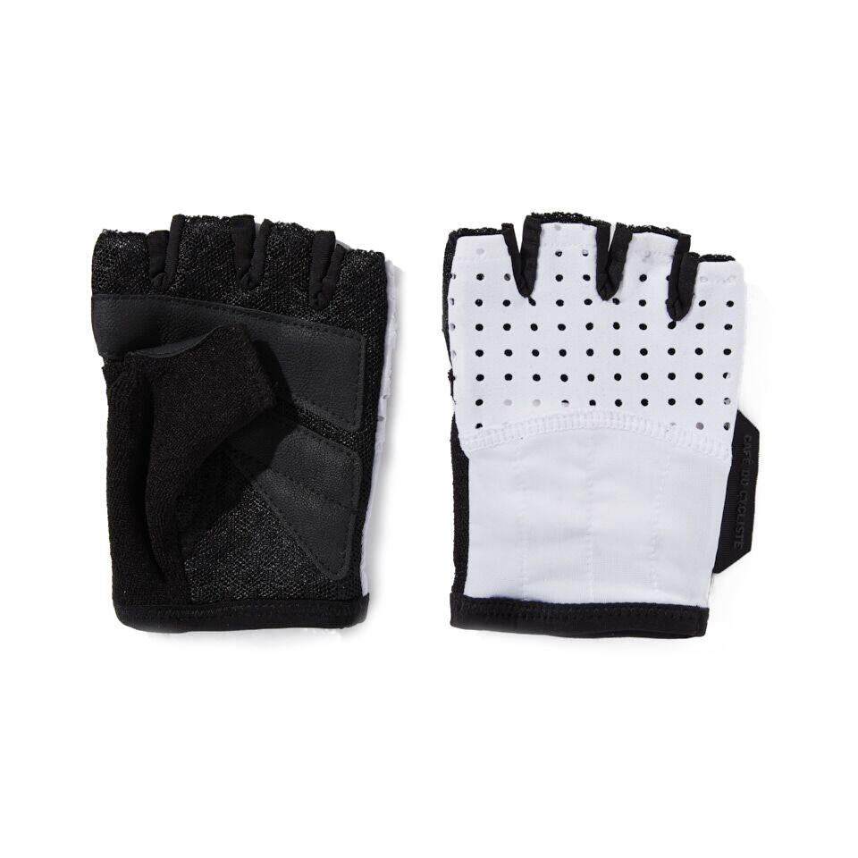 Halbe Fahrrad-Handschuhe - Black White - Schwarz | Weiß