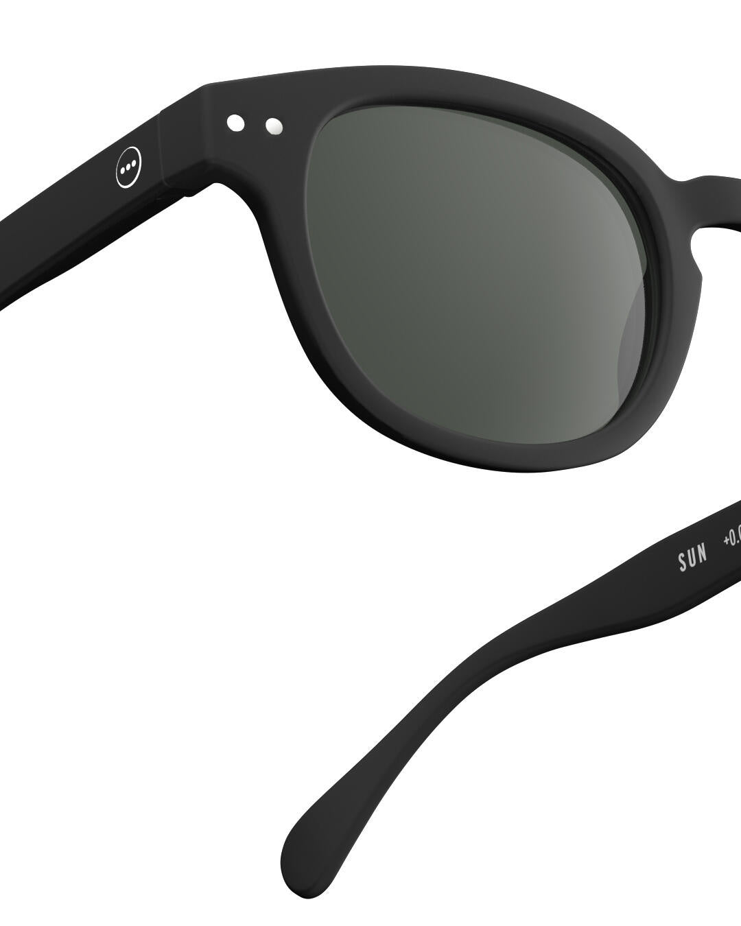 Sonnenbrille #C mit Dioptrie +2 - BLACK - Schwarz