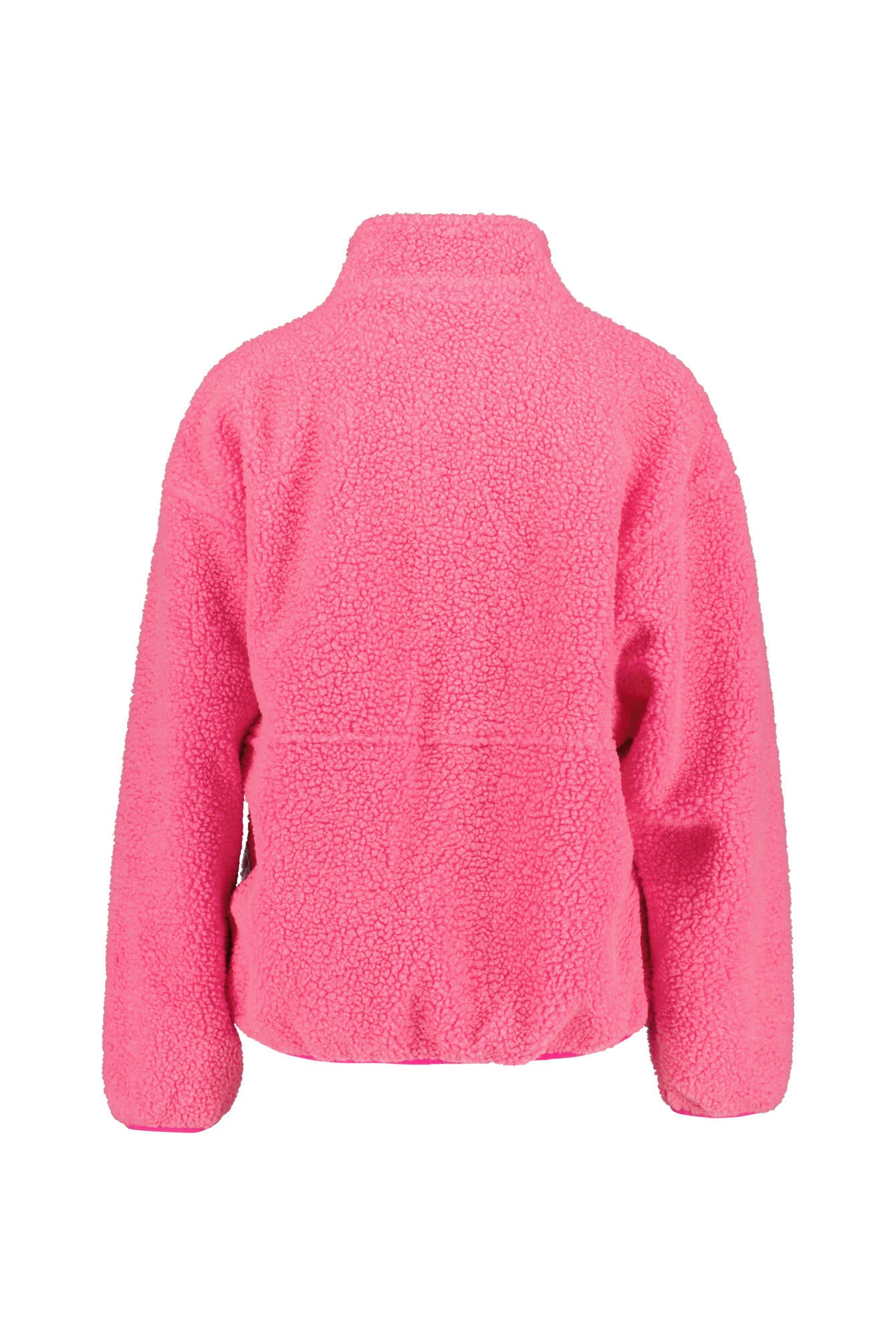 Teddy-Strickjacke mit Stehkragen - Pink Acid Chi - Pink