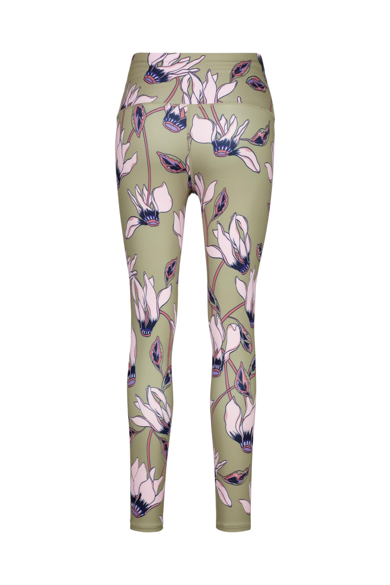 Floral gemusterte Leggings - 422 Olive - Khaki