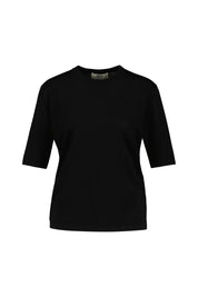 T-Shirt aus Merinowolle - 9999 Black - Schwarz