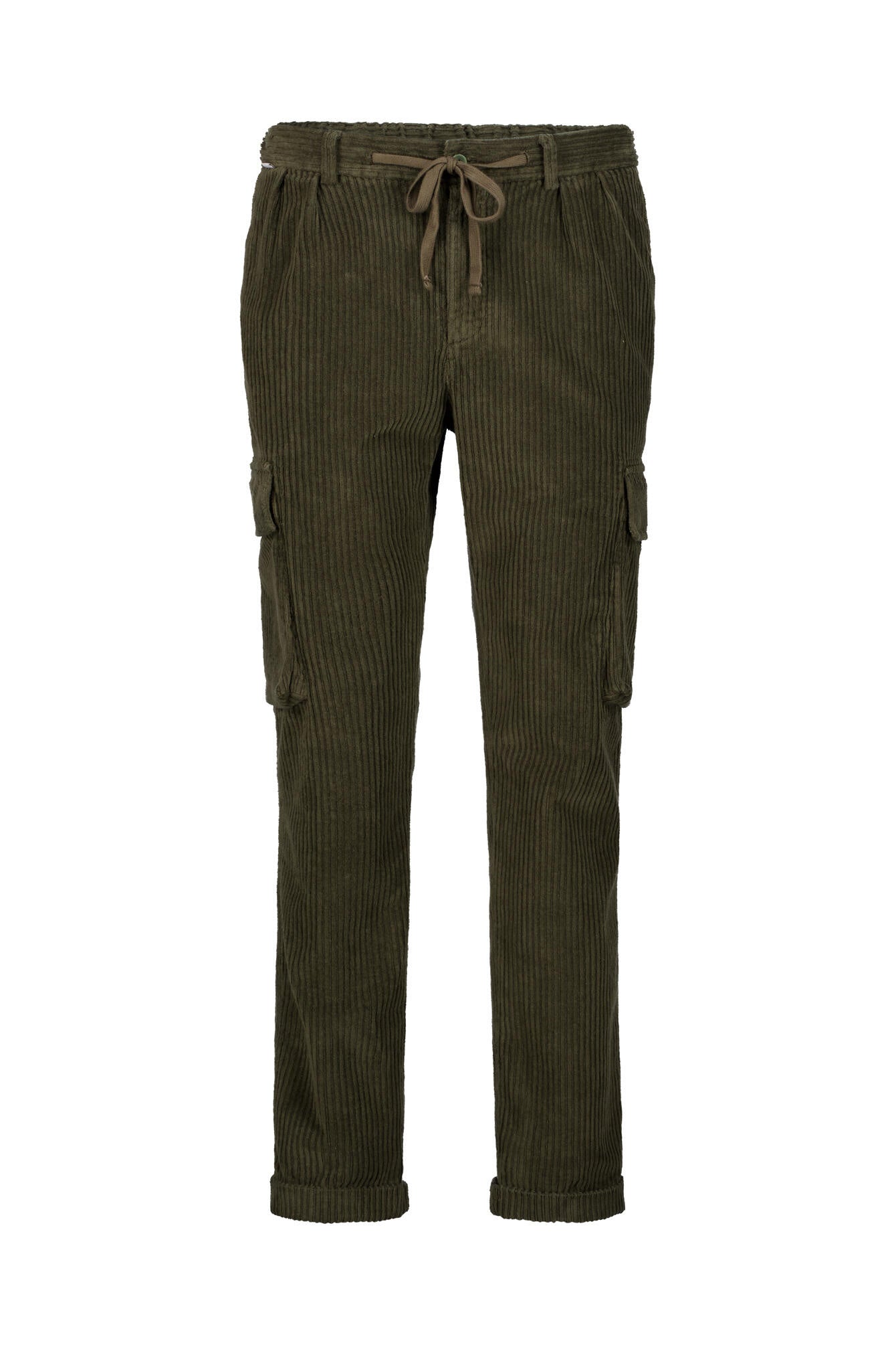 Cordhose mit Seitentaschen - Olive - Grün