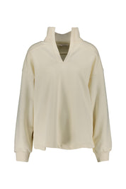 Oversized Pullover aus Bio-Baumwolle - Vanilla - Creme