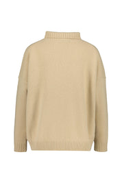 Rollkragenpullover aus Schurwolle - 004 - Beige