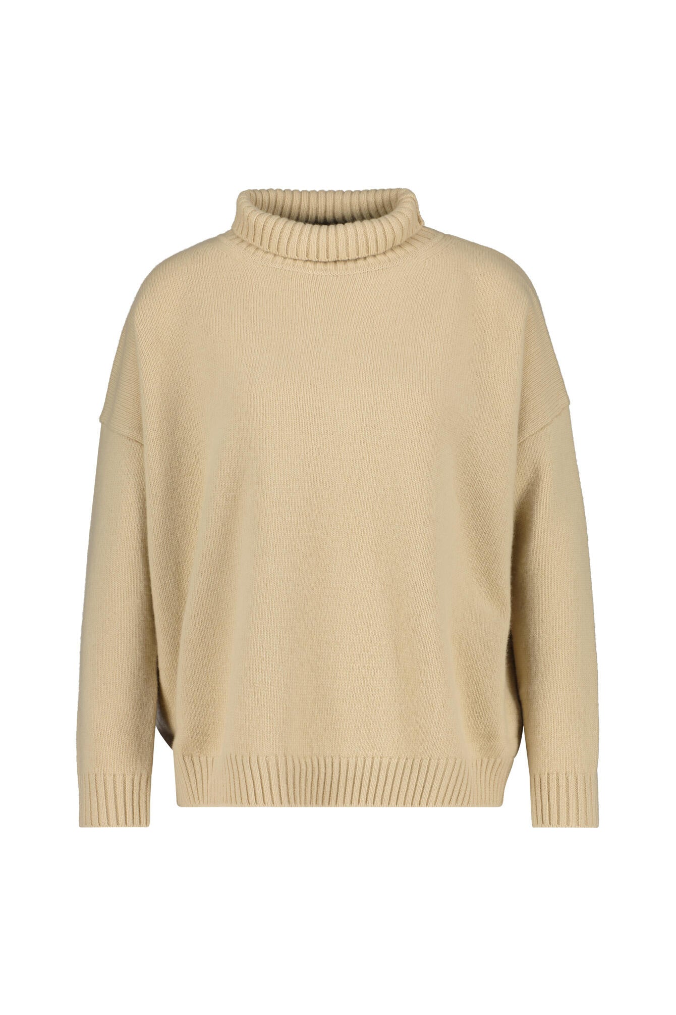 Rollkragenpullover aus Schurwolle - 004 - Beige