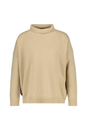 Rollkragenpullover aus Schurwolle - 004 - Beige