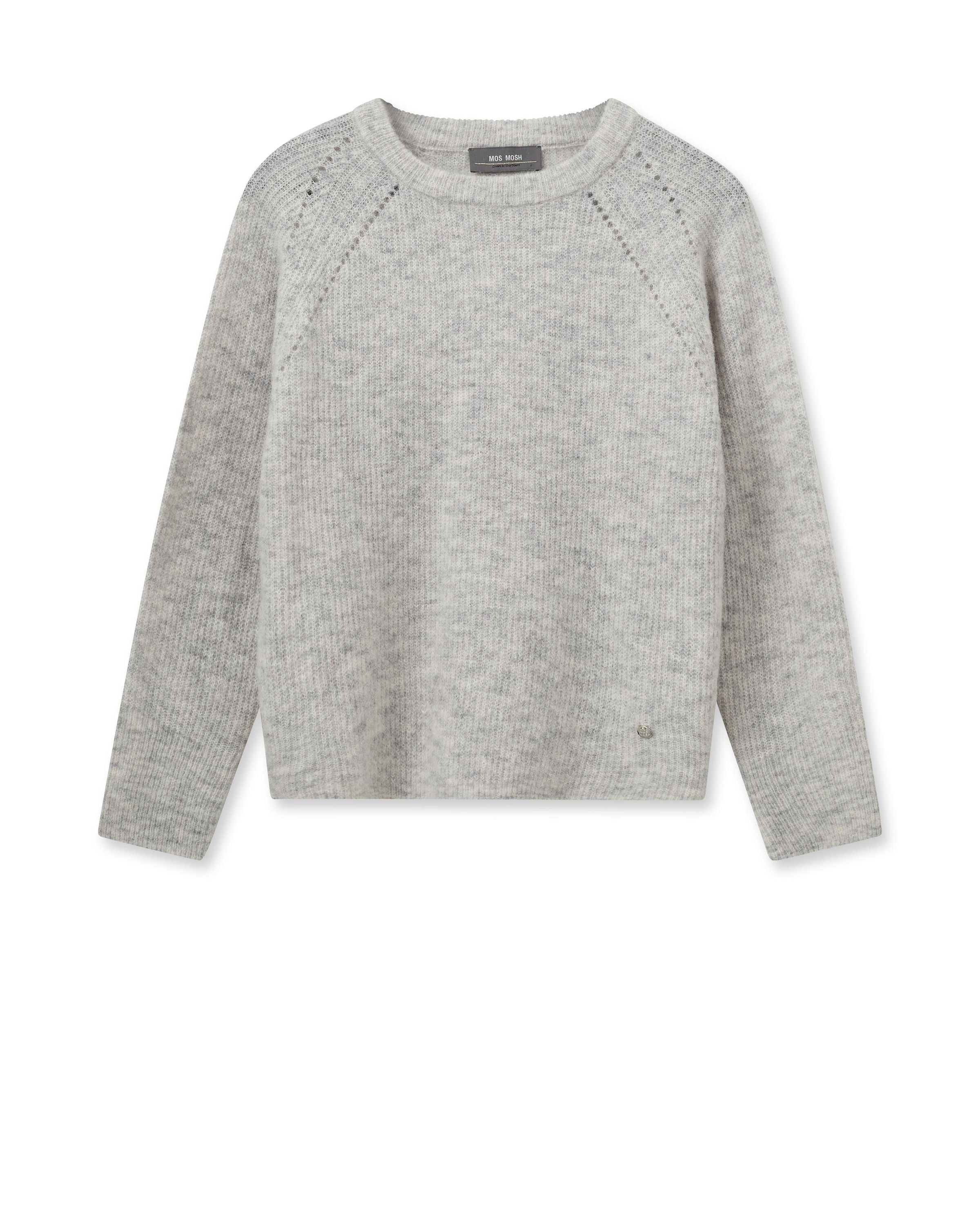 Leichter Strickpullover - 817 Micro Chip - Grau