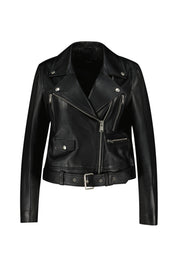 Lederjacke Yeva - Black - Schwarz