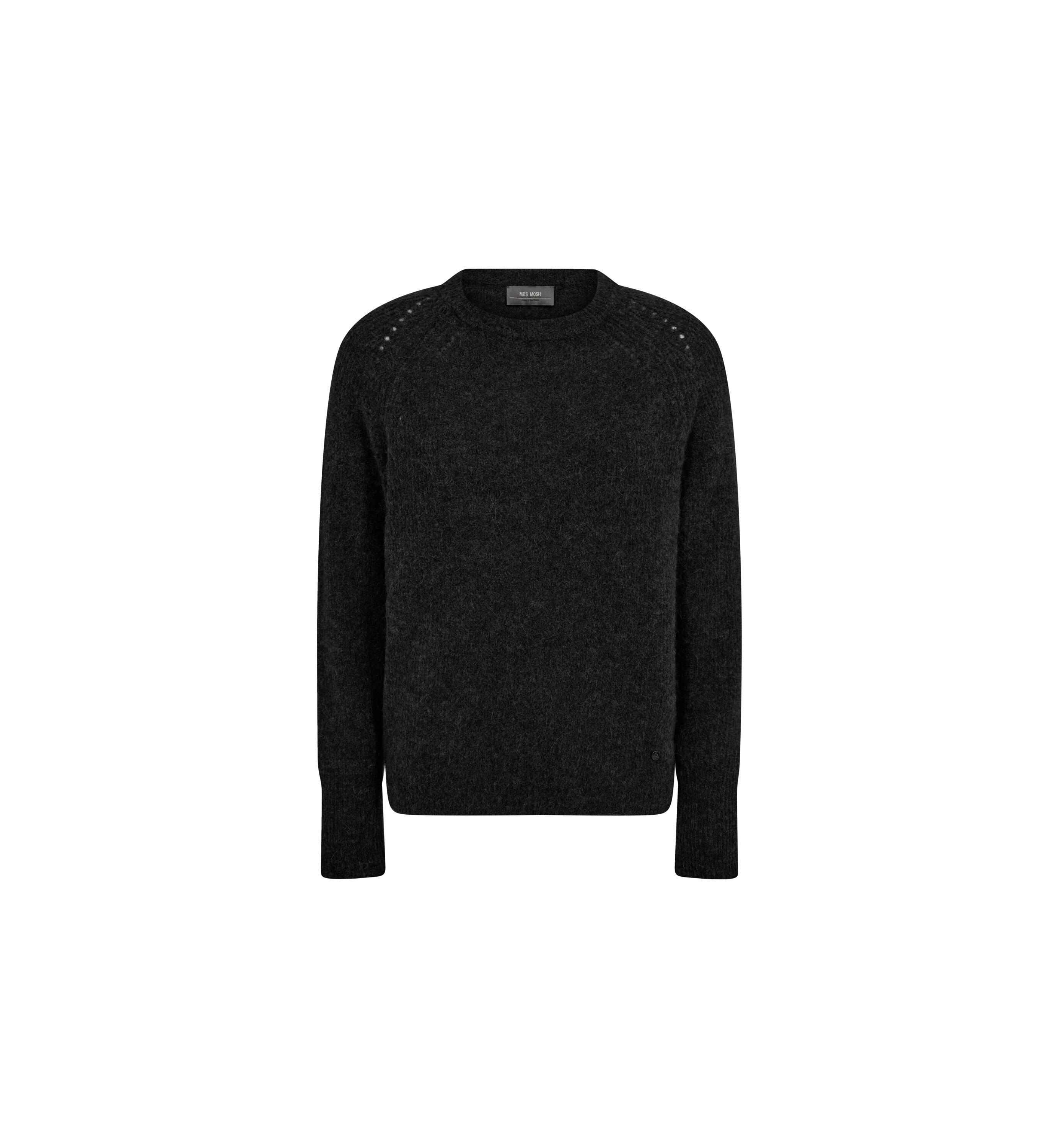 Leichter Strickpullover - 801 Black - Schwarz