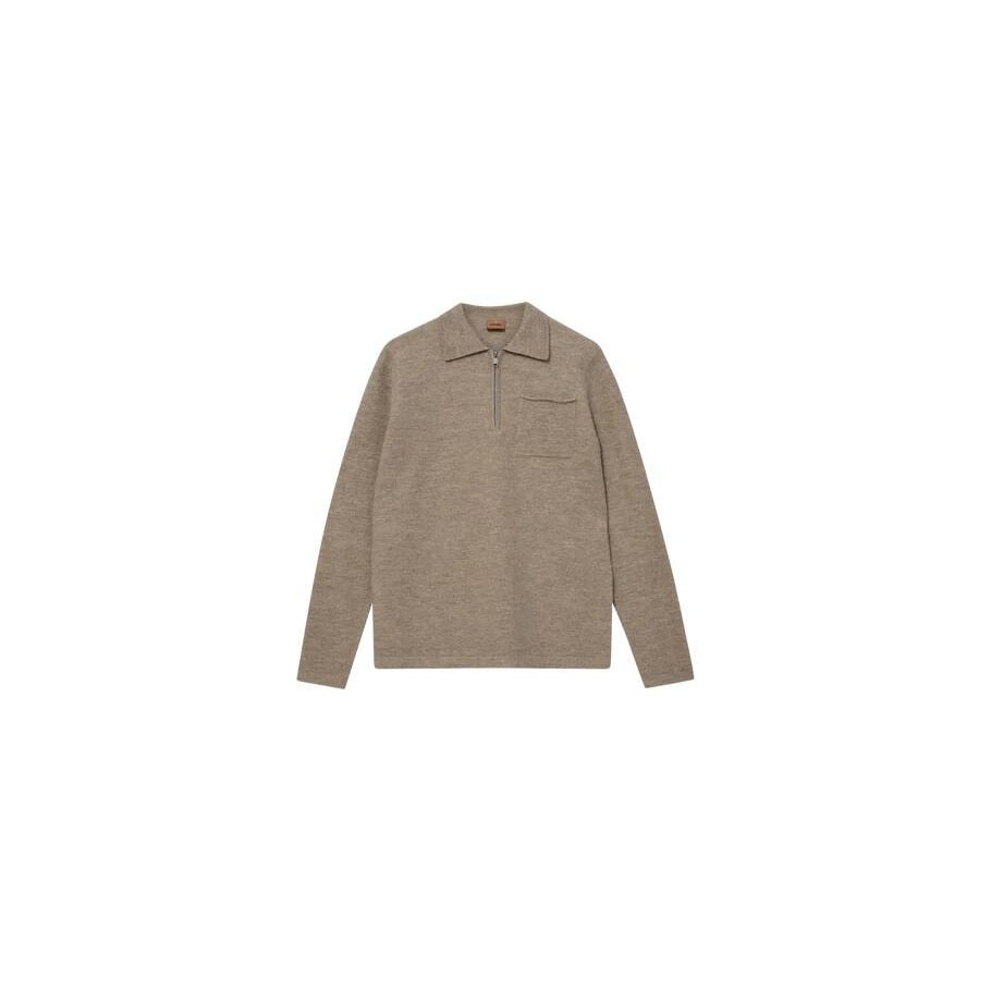 Zip Pullover - 113 Soft Kit - Beige