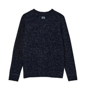 Melierter Strickpullover - 478 Navy - Blau