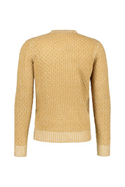 Melierter Strickpullover - Offwhite - Braun