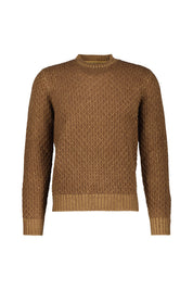 Melierter Strickpullover - Cammello - Braun