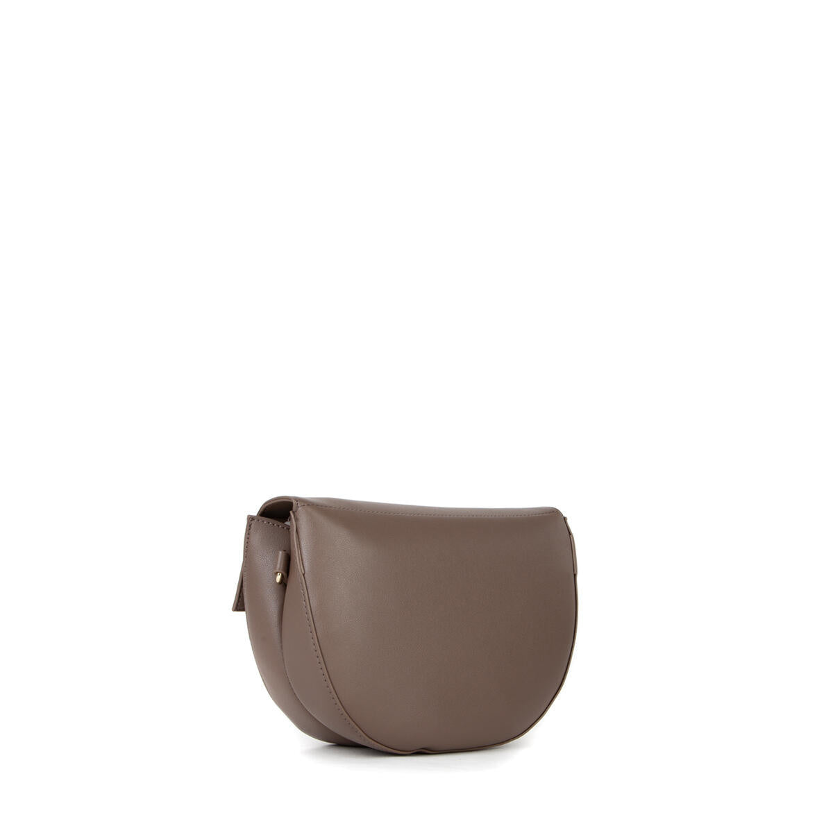 Abendtasche in Leder-Optik - Taupe - Braun