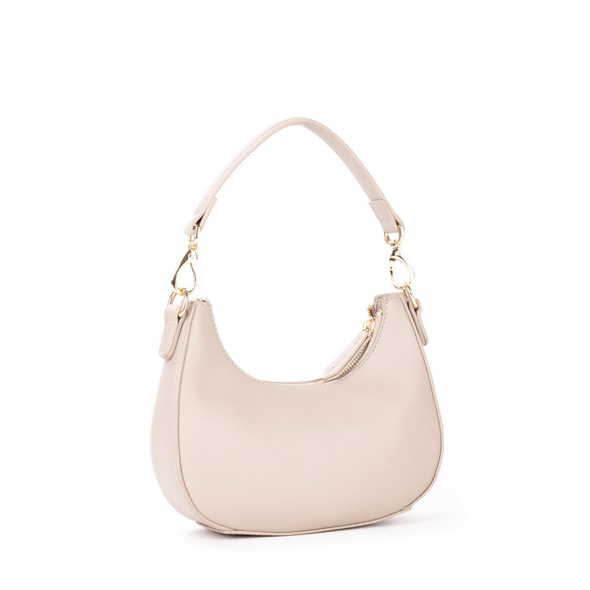 Schultertasche mit abnehmbarem Gurt - Beige - Beige