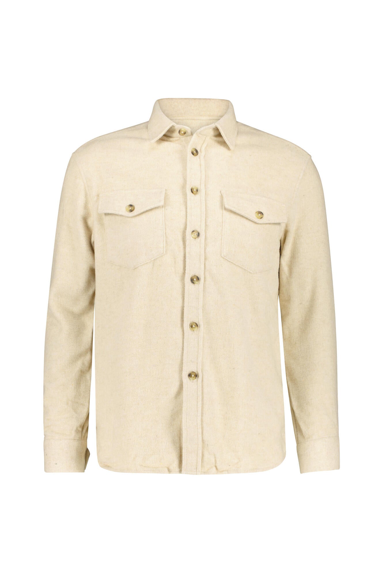 Meliertes Overshirt - BE - Beige