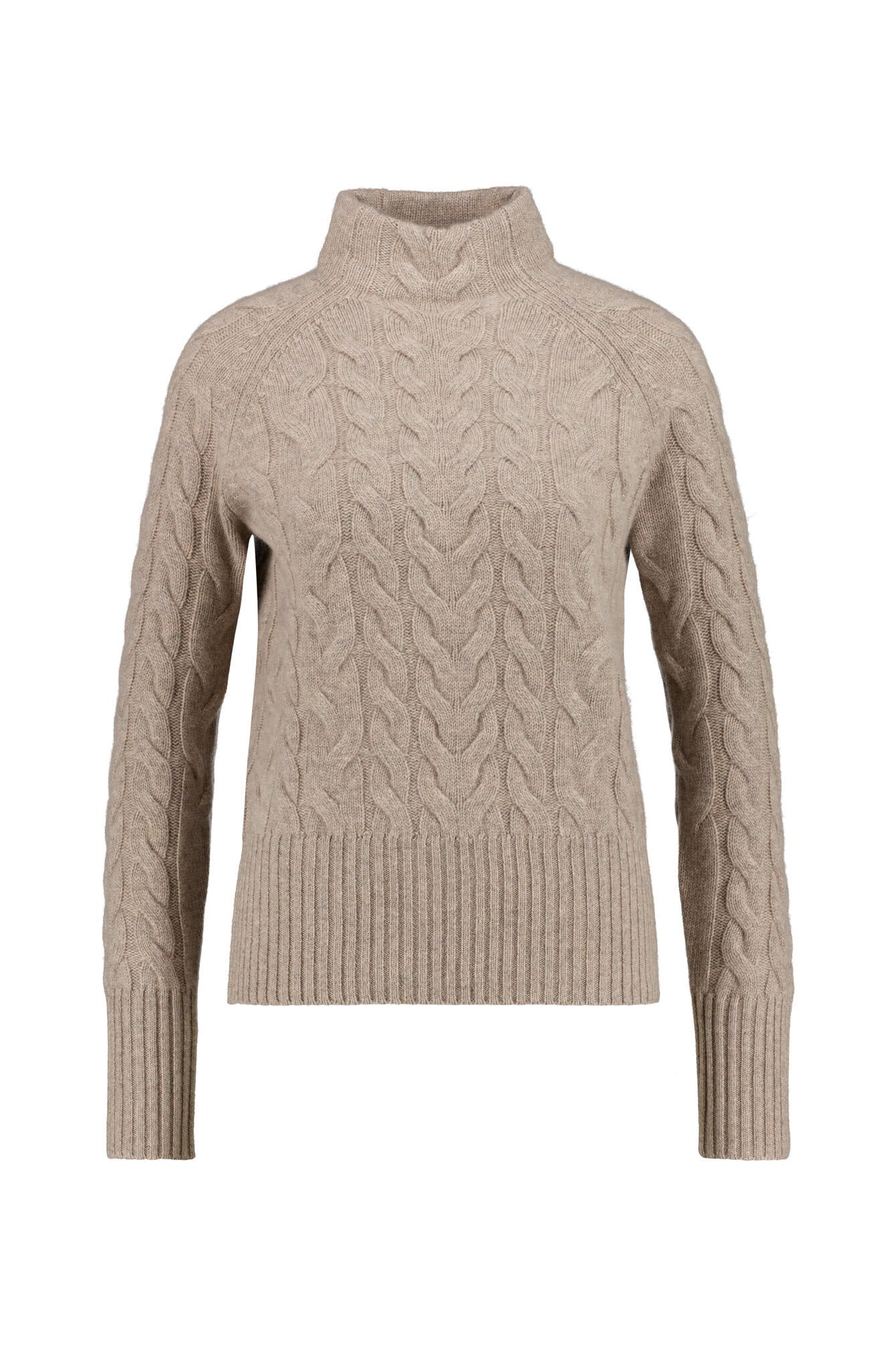 Strickpullover in Zopofstrick-Optik - Taupe - Braun