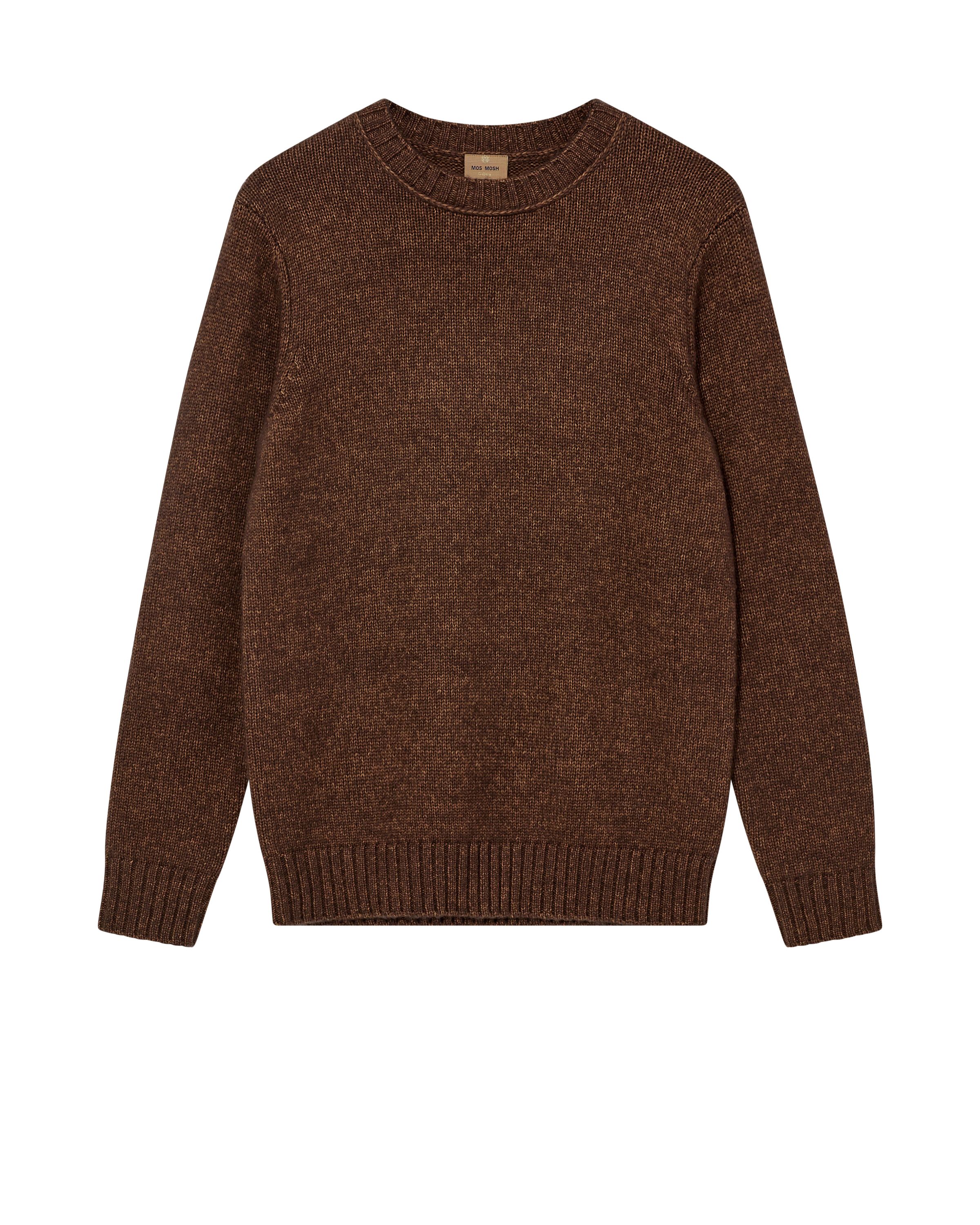 Melierter Strickpullover - 795 Sundown - Braun