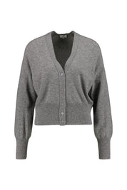 Strickjacke aus Kaschmir - Grey mel - Grau