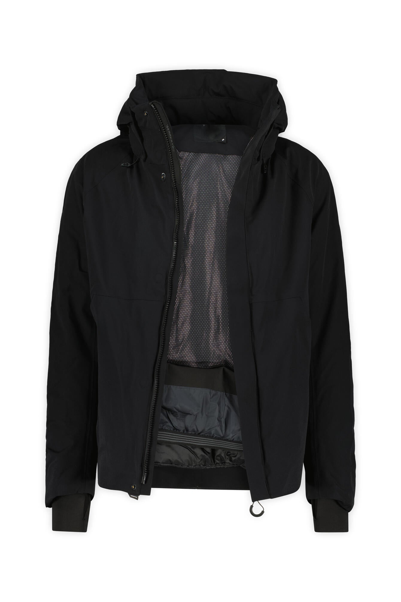 Steppjacke mit abnehmbarer Kapuze - Black - Schwarz